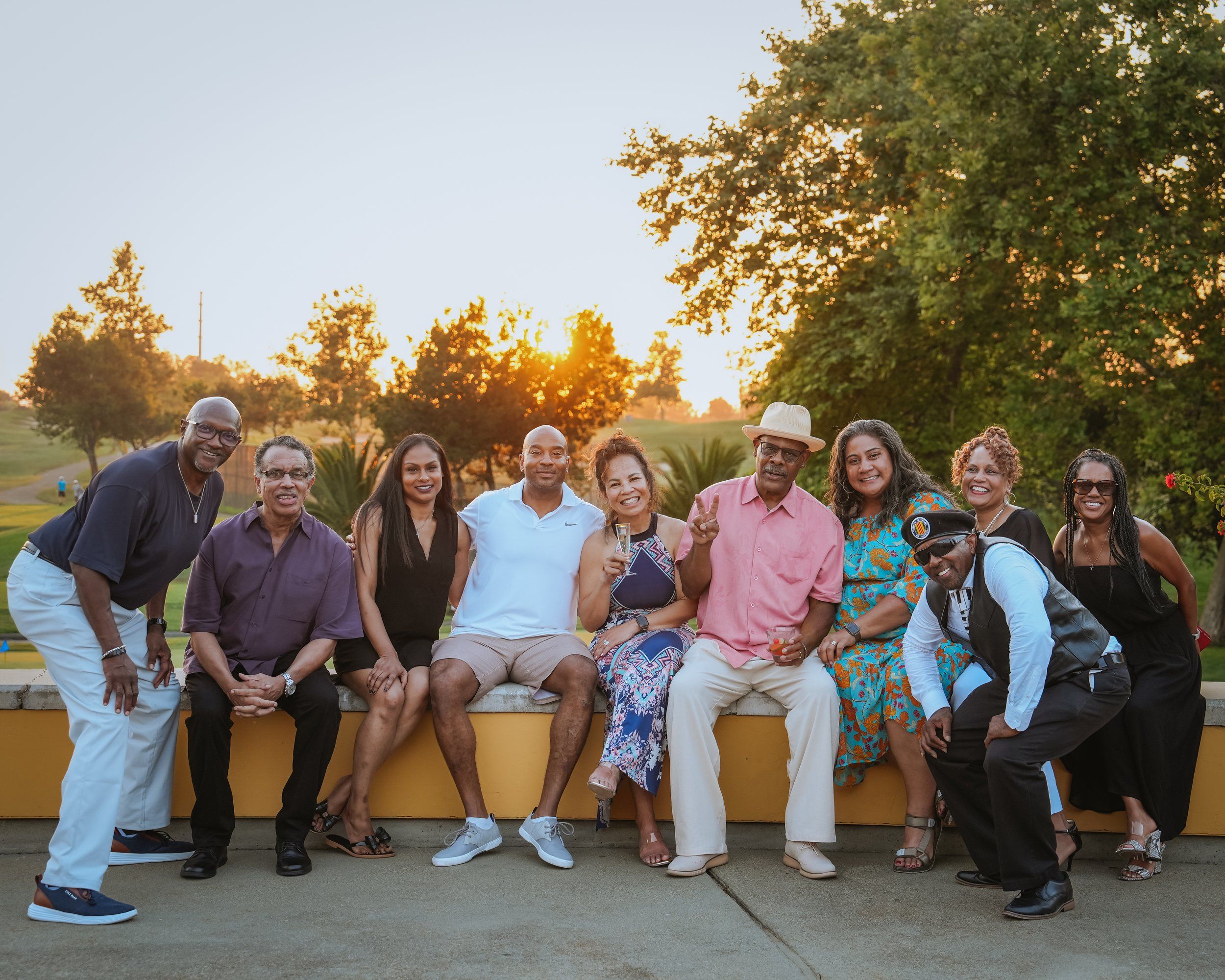 Family portrait at a San Jose birthday party in California Family portrait at a San Jose birthday party in California