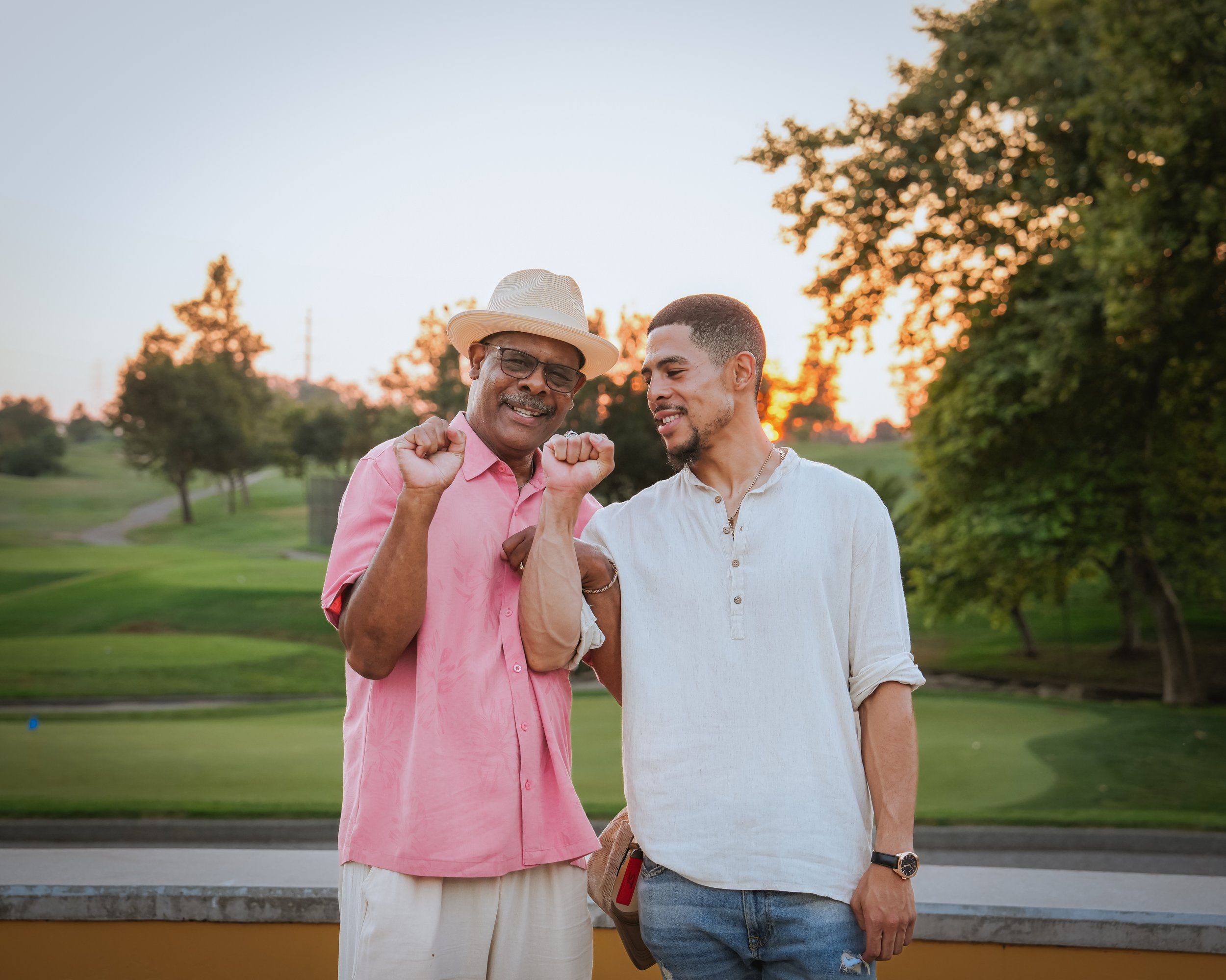 Friends smiling at a San Jose birthday party in California Friends smiling at a San Jose birthday party in California