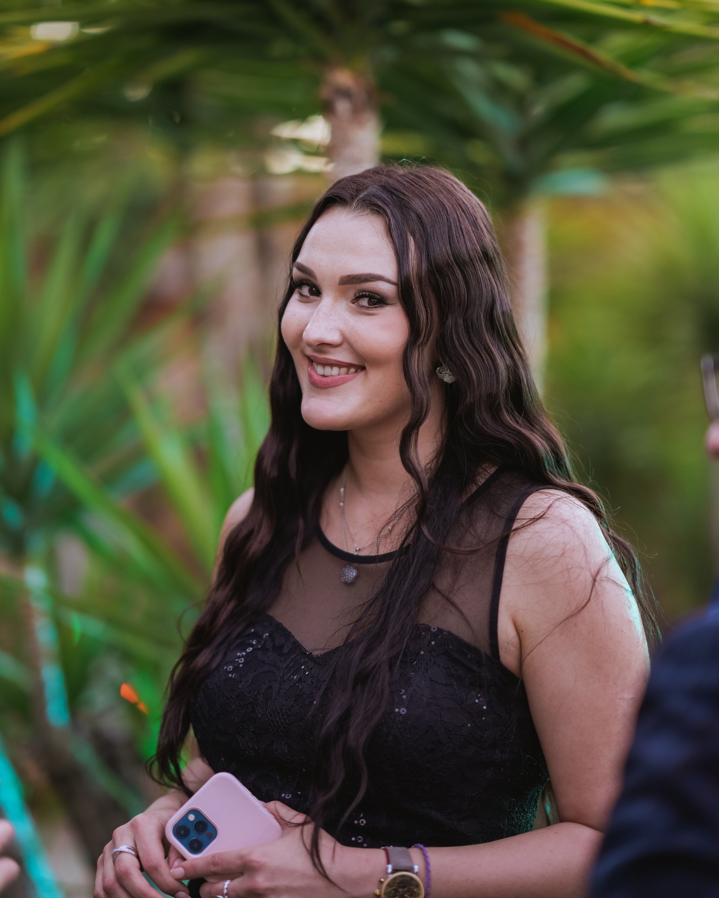 Guests dancing under lights in the Bay Area, California Guests dancing under lights in the Bay Area, California
